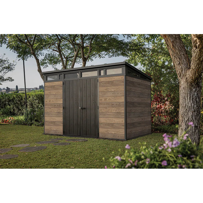Keter Signature 11 x 7 ft. Resin Outdoor Storage Large Shed (new)