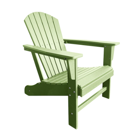 Think Patio Traditional Sage Green Resin Wood Patio Muskoka Chair