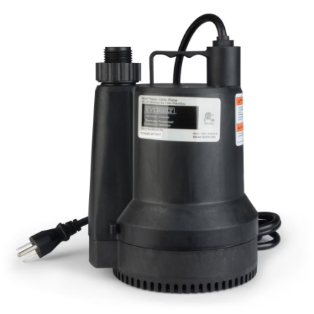 Everbilt 1/6 HP Portable Submersible Utility Pump (Used)