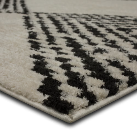 StyleWell Gilles Cream/Black Pyramid 7 ft. 10 in. x 10 ft. Indoor Area Rug