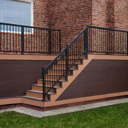 Peak RailBlazers Aluminum Deck Railing - Stair Kit with Pickets Kit - 6 ft. Matte Black (new)
