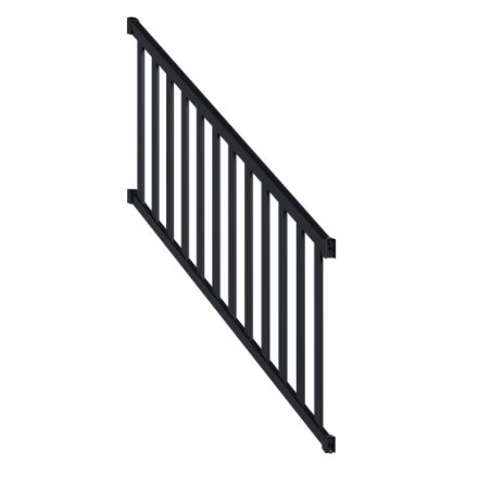 Peak RailBlazers Aluminum Deck Railing - Stair Kit with Pickets Kit - 6 ft. Matte Black (new)