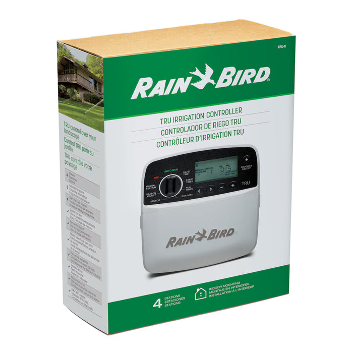 RAIN BIRD 4-Zone TRU Indoor Irrigation Controller (New)