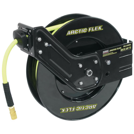 Performance Plus 50 ft. X 3/8 inch retractable Air Hose Reel with Hybrid Polymer Air Hose (New)