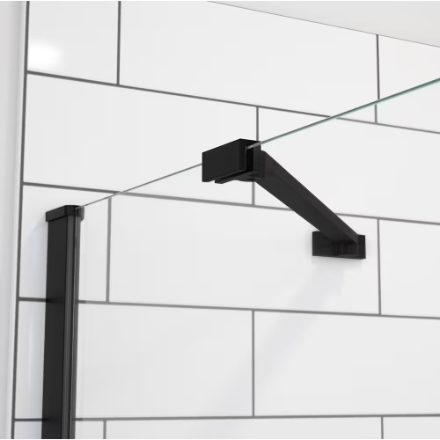 Maax Reveal Sleek Frameless Reversible Pivot Shower Door-Matte Black