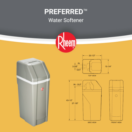 Rheem Preferred 32,000 Grain Water Softener (New)