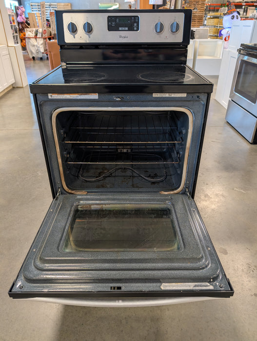 Whirlpool 4.8 cu. ft. 30" Freestanding Electric Range with 4 Smoothtop Elements Glass Top YWFE510S0ES (Used)
