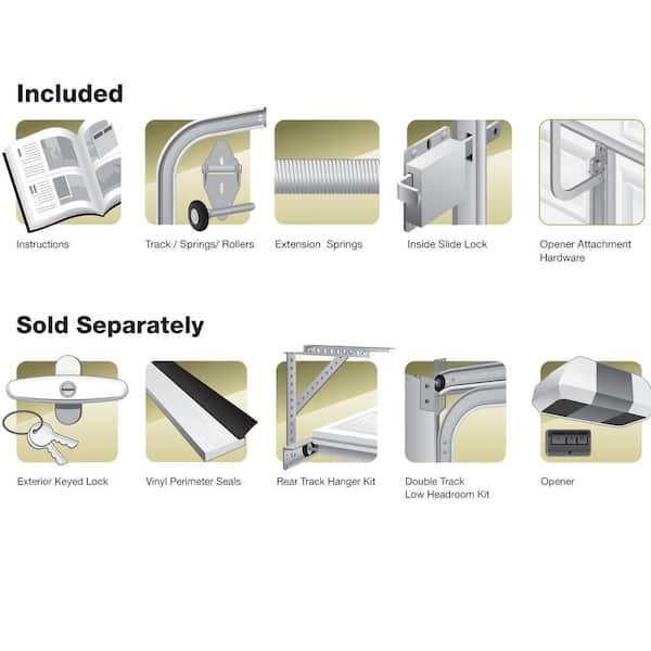 Clopay Steel Garage Door 16ftx7ft Windowless White Complete Kit (new)