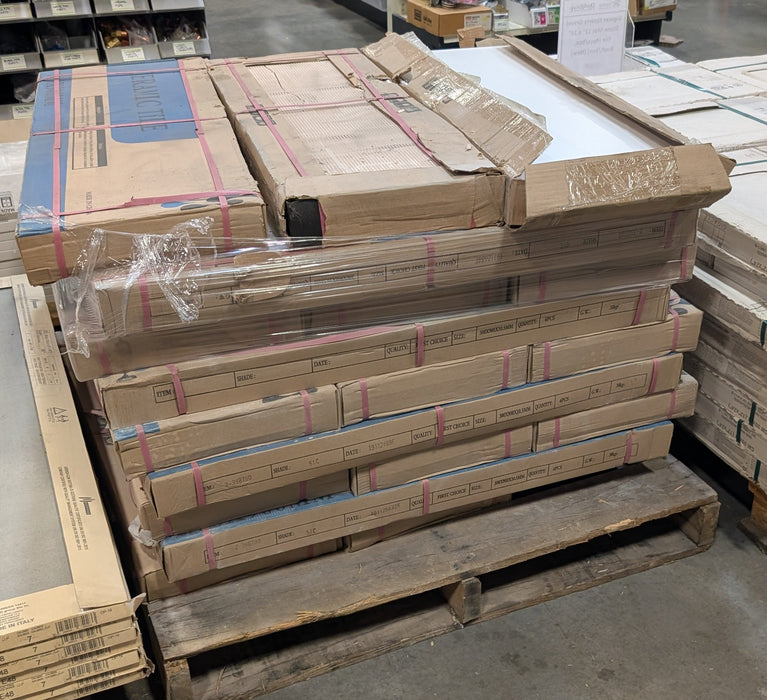 Matte White 12" x 35" Ceramic Tile - 2-39B700 (6pcs/box, 17.50sqft/box) (New)