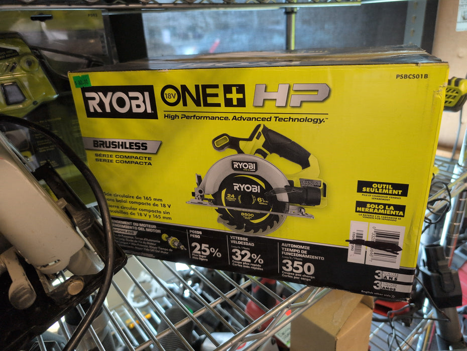 RYOBI 18V ONE+ HP Brushless Compact Circular Saw Tool-Only