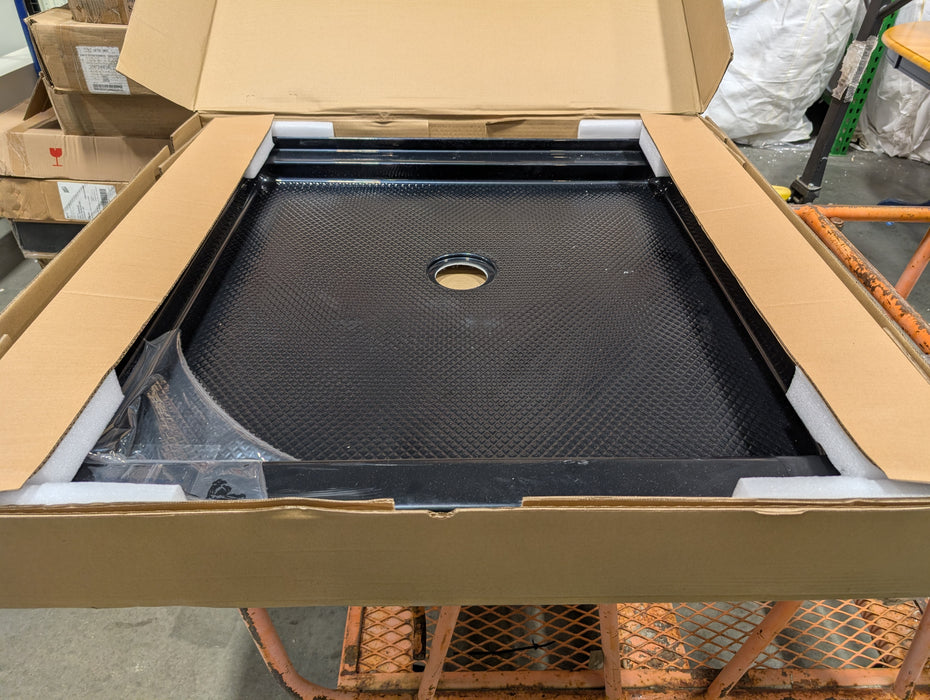 DreamLine Lumen 36-in x 36-in Black Shower Door and Base (New)