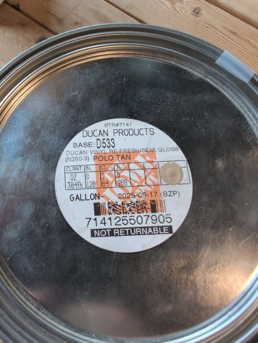 Ducan Vinyl Re-Fresh Vinyl Re-Fresh 3.78L - Polo Tan (New)