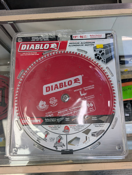 Diablo 12-inch x 96 Tooth Carbide Tipped Mitre/Table Saw Blade for Aluminum Cutting (new)
