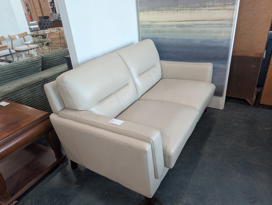 Cream Leather 2-Seater Sofa (new)
