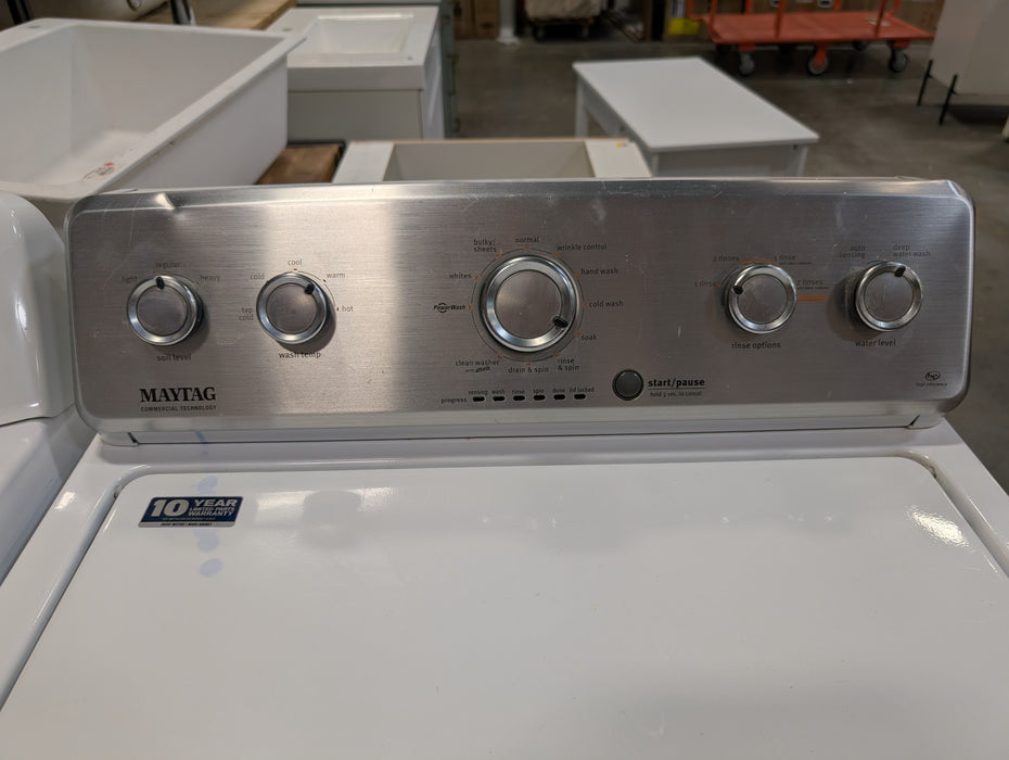 Maytag 27” 4.9 cu. ft. Capacity Top Load Washing Machine MVWC565FW1 (Used)