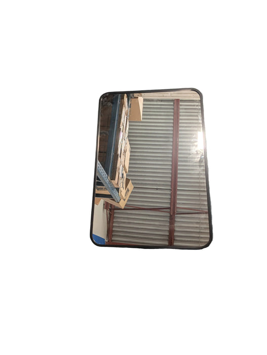 The Tangerine Mirror Company Juliet ,Satin Black Iron Mirror, with Curved Corners -20" x 30"