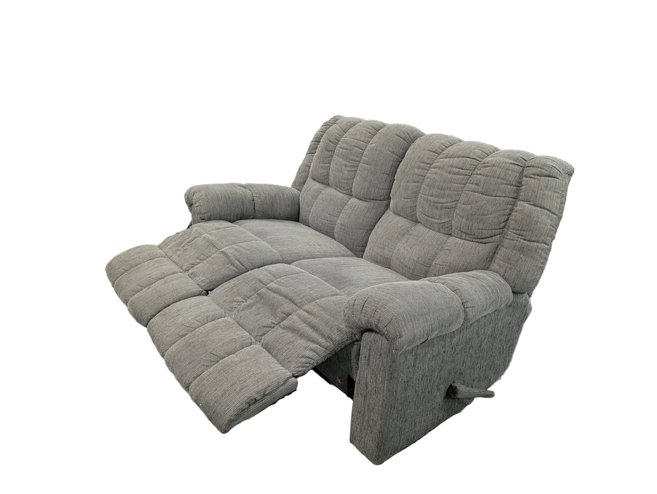 Sage Grey Textured Plush Dual Reclining Loveseat (used)