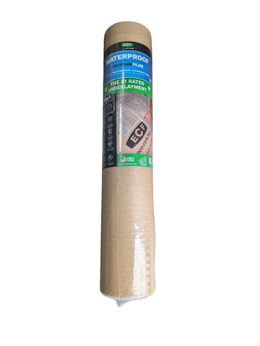 Eco Cork Foam 100 sq. ft. 40 in. x 30 ft. x 3.2 mm Waterproof Premium Plus 10-in-1 Underlayment-Vinyl Plank, Laminate, Engineered Wood