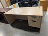 Laminate office desk with file cabinet
