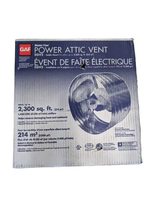 GAF Master Flow 1450 CFM Galvanized Electric Powered Gable Mount Fan in Mill