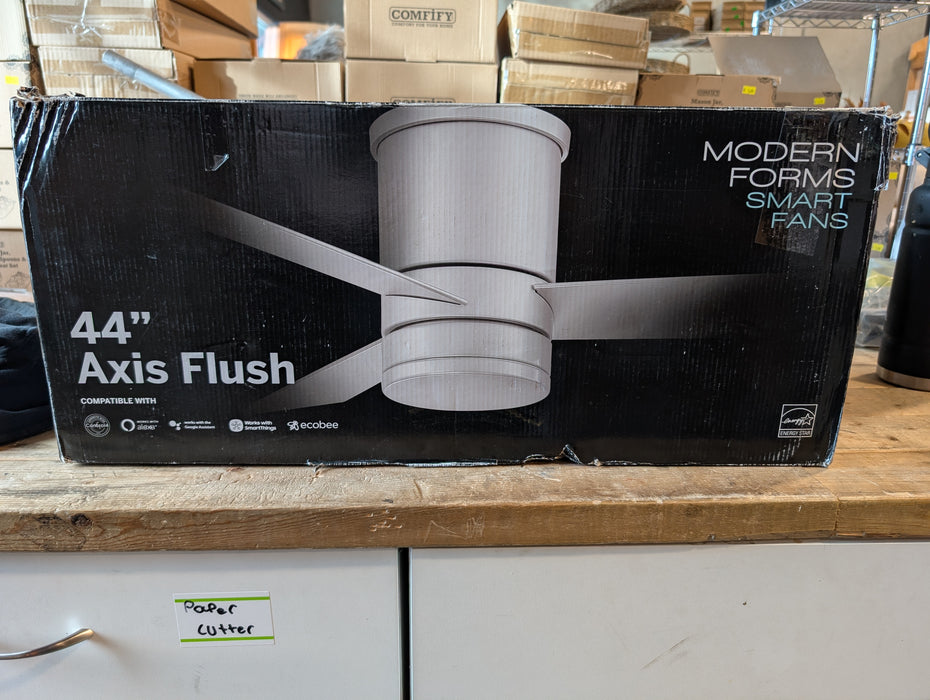 WAC Lighting Axis 44-inch LED Indoor/Outdoor in Matte White Flush Mount Ceiling Fan (New)