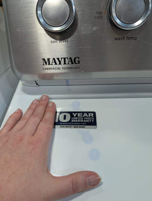 Maytag 27” 4.9 cu. ft. Capacity Top Load Washing Machine MVWC565FW1 (Used)