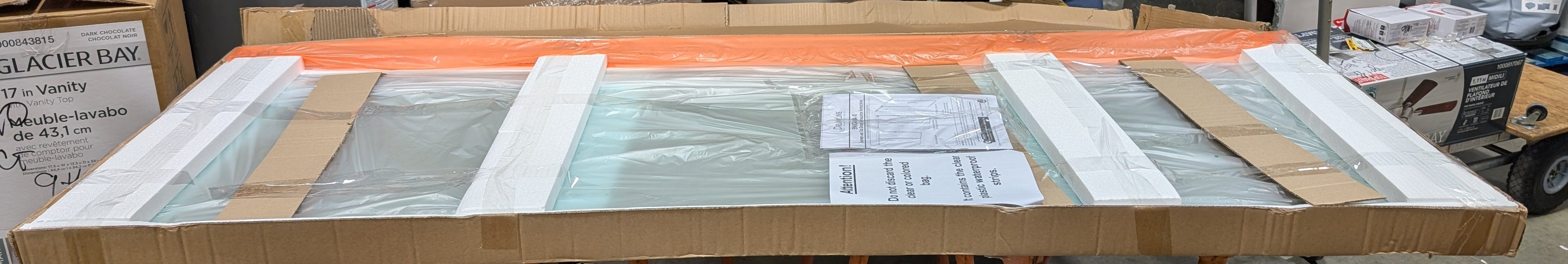 DreamLine Enigma-X Shower Door Kit- 48.38-in x 76-in - Stainless steel (Shower Base Not Included) (New)