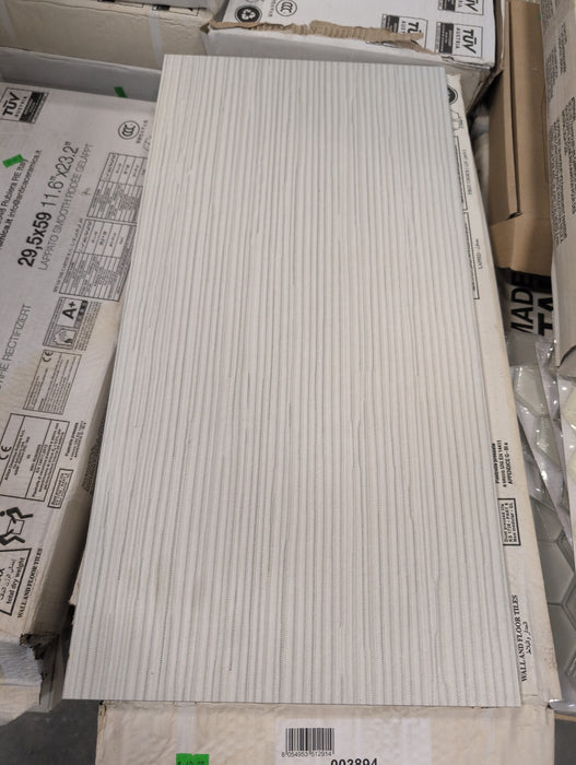 Lounge White Striped Tile 7pk