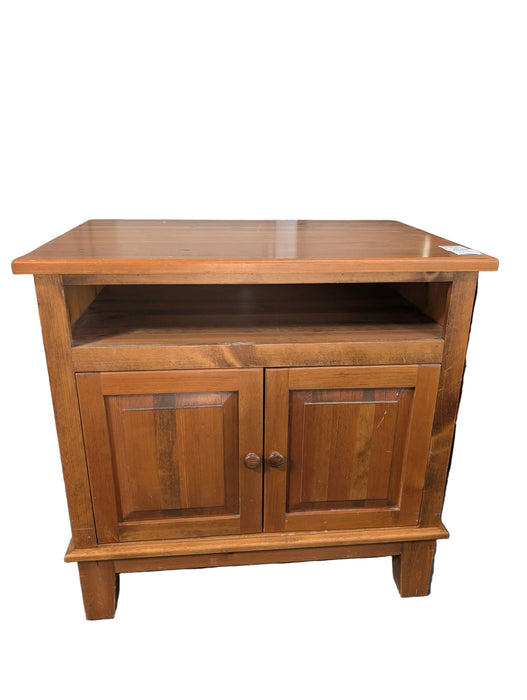 Rustic Solid Pine 2-Door Media Cabinet (used)