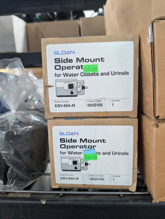 SLOAN EBV-89-A SIDE MOUNT UR/WC VALVE OPERATOR ONLY (new)
