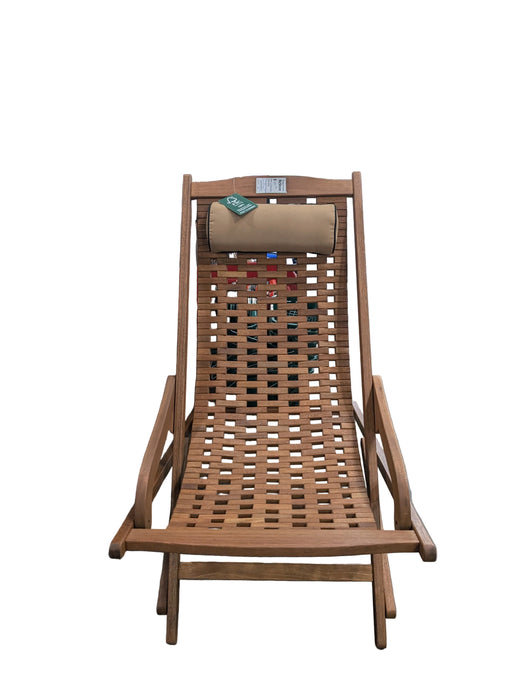 Outdoor Interiors Eucalyptus Swing Lounger with Beige Pillow (new)