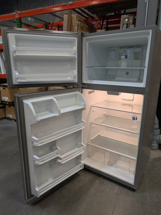 Whirlpool WRT148FZDW00 Top Freezer Refrigerator, 30 inch Width, ENERGY STAR Certified, 18.2 cu. ft. Capacity, Stainless Steel Colour (Used)