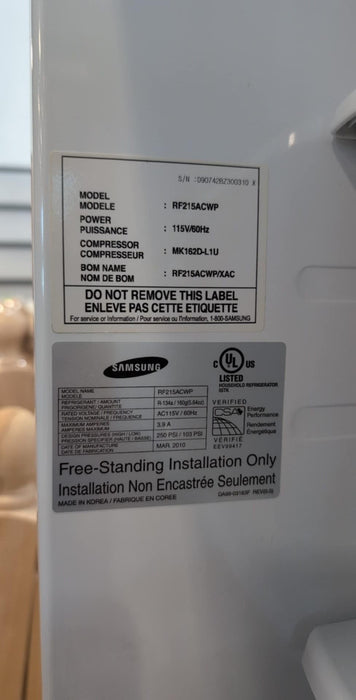 Samsung French Door Fridge & Bottom Freezer