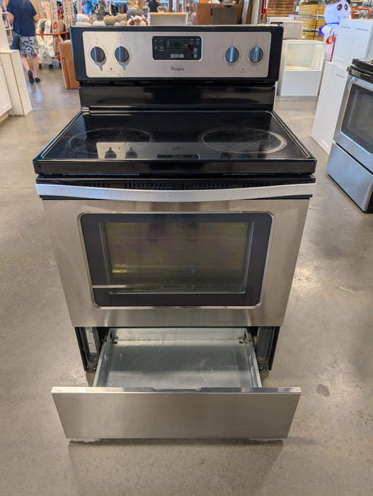 Whirlpool 4.8 cu. ft. 30" Freestanding Electric Range with 4 Smoothtop Elements Glass Top YWFE510S0ES (Used)