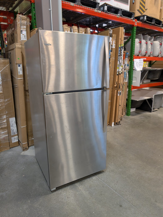 Whirlpool WRT148FZDW00 Top Freezer Refrigerator, 30 inch Width, ENERGY STAR Certified, 18.2 cu. ft. Capacity, Stainless Steel Colour (Used)