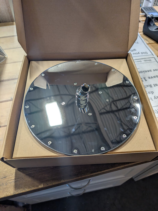 12"x12" Round Chrome Rain Shower Head (New)