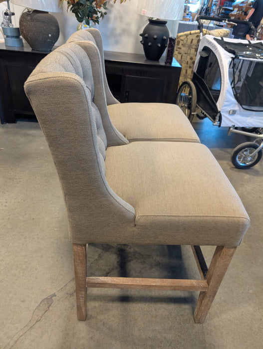 Brown Tufted Armless Bar Stool High Dining Chair Living Room (Used)