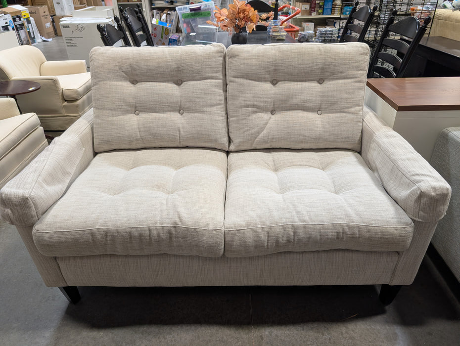 Light Grey Loveseat With Folding Backrest (Used)