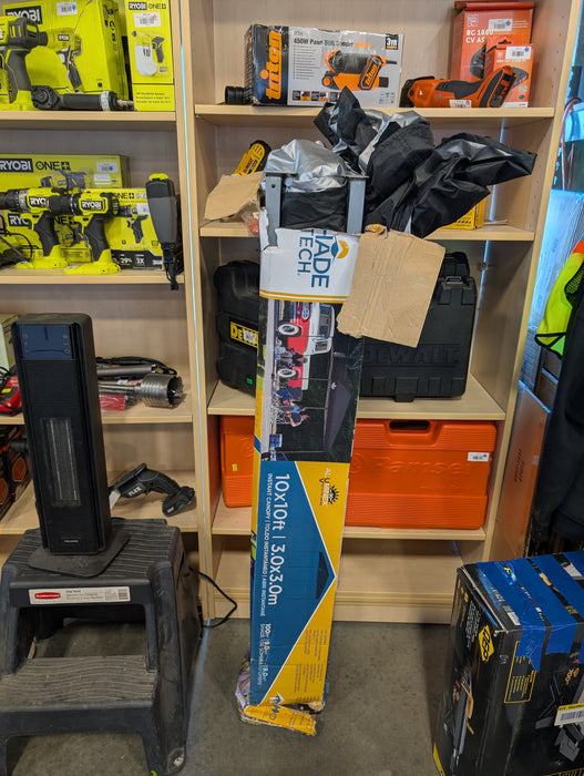 Quik Shade 10 ft. x 10 ft. Instant Patio Canopy in Black (Missing Storage Bag) (Used)