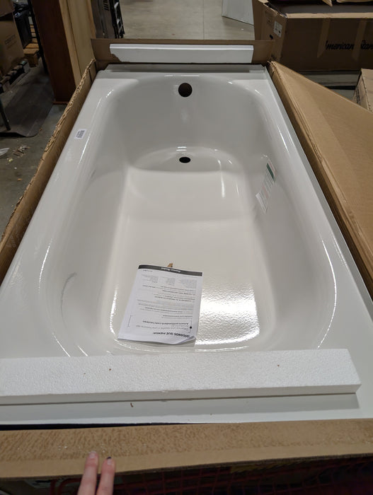 American Standard Princeton PRO Steel 60 x 30-inch Integral Apron Bathtub with Left-Hand Drain in White