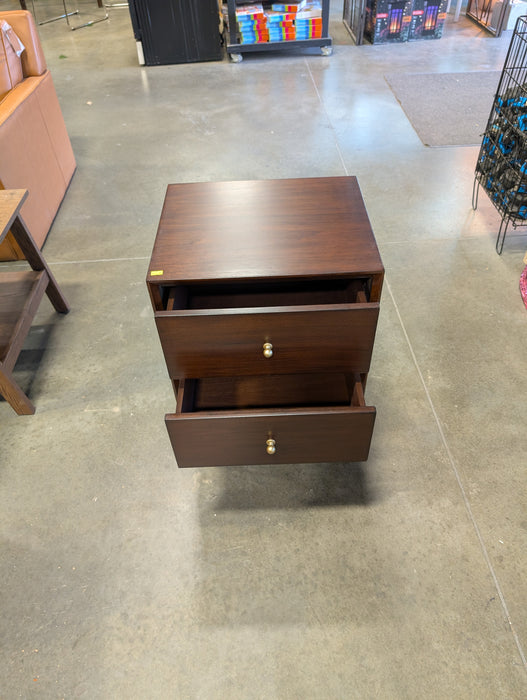 Century Modern Wood 2 Drawer Nightstand (New)