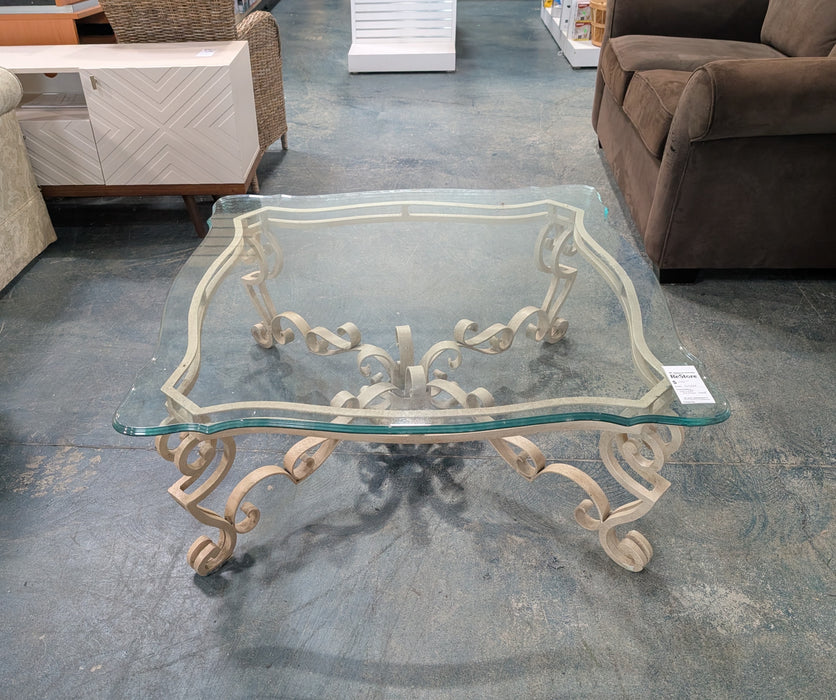 Vintage Glass Top Coffee Table (used)