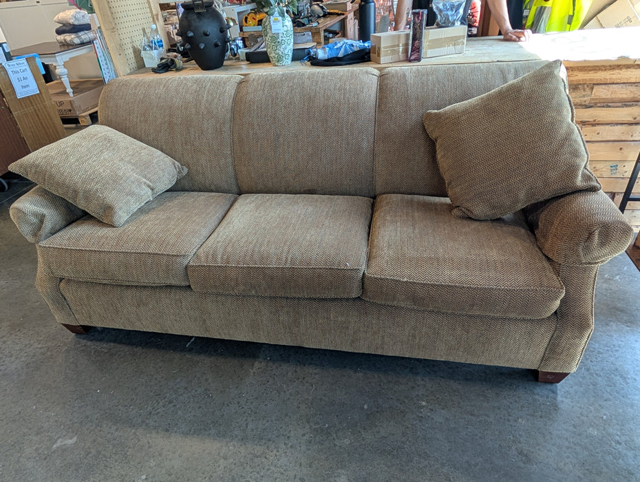 Brown Chenille 3 Seater Sofa (Used)