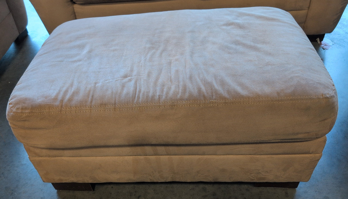 Latte Microsuede Ottoman (Used)