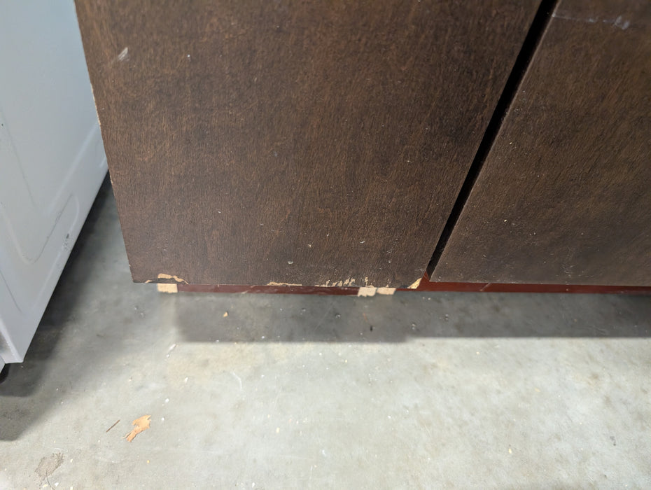 13-Piece Dark Walnut Kitchen Cabinet Set (Used)