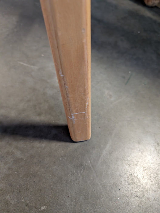 Grey Bucket Seat w/ Natural Wood Base (Used)