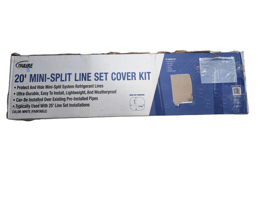 Perfect Aire 12' Paintable Line Set Cover Kit, White