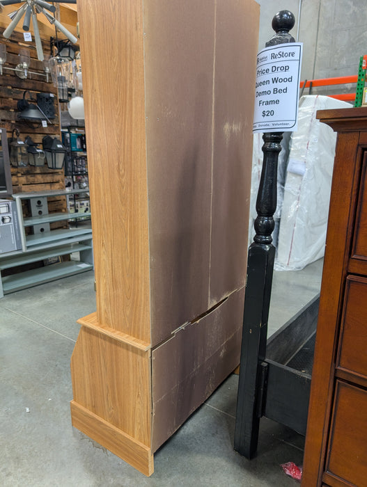 Vintage Wood And Etched Glass Locking Gun Cabinet (Used)