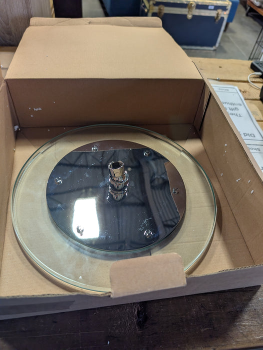 12.5"x12.5" Round Chrome/Glass Shower Head (New)