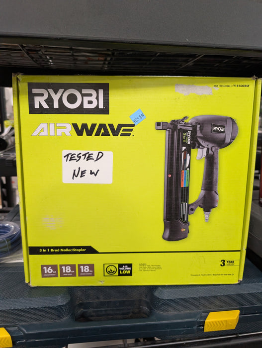 RYOBI Airwave 3-in-1 Brad Nailer/Stapler (new)